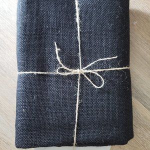 Black burlap fabric: 2 yards 46" width NEW without tags for CRAFTING